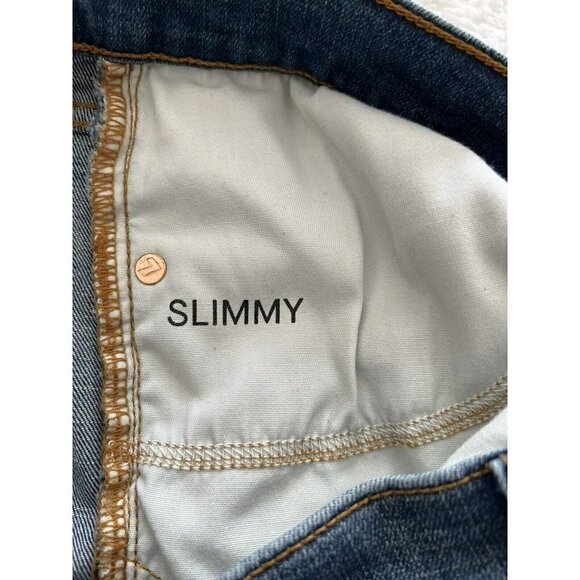 7 For All Mankind Slimmy Slim Straight Medium Wash Denim Jeans  Women’s Sz 30 - Picture 6 of 11